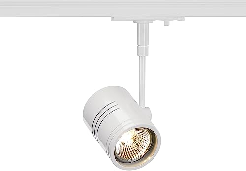 SLV, Faretto per illuminazione su binario, incl. Adattatore monopolare, GU10, halogen, alluminio, bianco