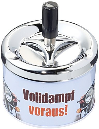 Sü-Verlag 97434 Aschenbecher Xtreme Motorrad mit Schleuderfunktion, Durchmesser 9 x 10 cm