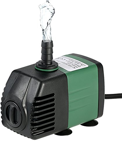Decdeal Pompa acqua 1500 l/h 25 W sommergibile per fontane da tavolo acquario Pond Water Gardens e idroponic Systems con 2 ugelli AC220-240 V