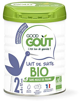 Good Goût - BIO - Lait Infantile en poudre 2ème Âge Nouvelle Formule 800 g de 6 à 12 Mois