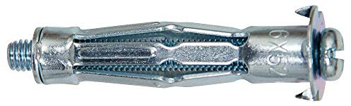 Hohlraumdübel M4 x 60 mm (50 Stück), Außenlänge 60 mm, Befestigungsmaterial Metall, Befestigungsplatte Zink, Kopftyp Schlitz, Produktsortiment Fischer Befestigungen – Hohlwanddübel, Gewindegröße –