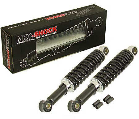 340 mm Stoßdämpfer Federbein Set Schwarz für Mofa Moped Mokick - Honda Dax Monkey Zündapp Puch Hercules K T M DKW Simson