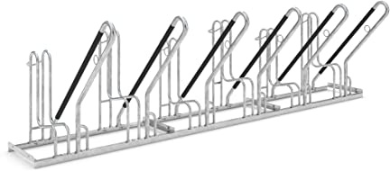 Fahrradparksystem 4706 XBF | Sicherheit und Komfort l Fahrradständer für 6 Fahrräder | Einstellen+Anlehnen | Reihenparker einseitig | Stahl verzinkt | Anlehnbügel Bodenparker Mehrfachständer