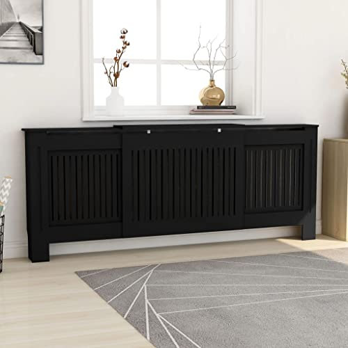 LIFTRR Home & Garden With MDF Radiator Cover Black 205 cm