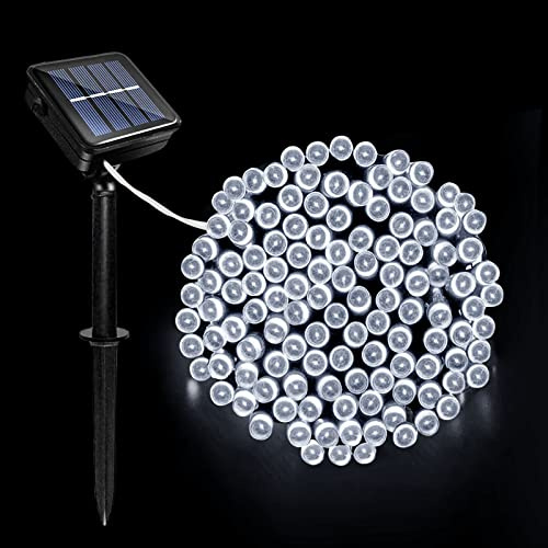 Acxilexy Solar Lichterkette Aussen, 12M 100 LED Weihnachten Lichterketten, 8 Lichtmodi, Fernbedienung&Timer, IP65 Wetterfest Solar Lichterkette Deko für Balkon Garten Weihnachten