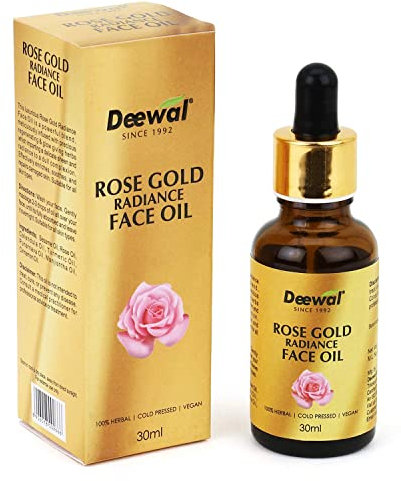 QURA Rose Gold Professional Radiance Face Oil | Moisturizer | Mix with Your Makeup | Highlighter, 30 ml