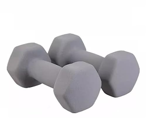Kurzhanteln Hanteln Mattiertes Sechskant-Hantel-Set, Hantelgewicht Für Bodybuilding, Fitness, Gewichtheben, Training, Heim-Fitness-Ausrüstung Hantel Workout (Color : Grey, Size : 4kg(2kg*2))
