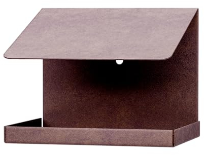 Alberts 355104 Vogelhäuschen Schrägdach | Vogelfutterhaus aus Stahl in verschiedenen Trendfarben | Vogelhaus zum aufhängen oder hinstellen | Größe 120 x 150 x 120 mm