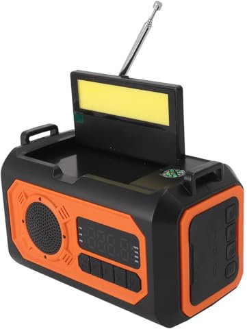 12000 mAh Notfall-Wetterradio, AM FM NOAA Tragbares Solar-Kurbelradio, Wetterradio Solar Handkurbel mit Taschenlampe, Leselampe für Outdoor Camping Hurrikan Sturm