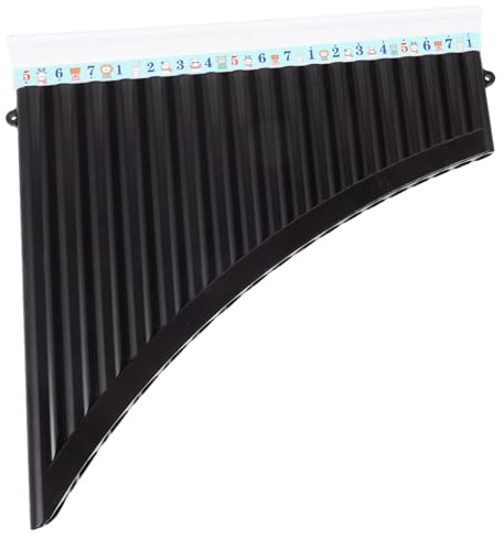 BESTonZON 18-rohr Panflöte C-dur Musikinstrument Für Anfänger Tragbare Mid Size Panflöte Aus Holz Mit Vollem Klang Und Einfachem Spielen Für Musikunterricht Und Aufführungen