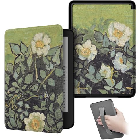 Schlanke Hülle für Kindle Paperwhite 11. Generation 2021 & Signature Edition (6,8) - Leicht, mit Auto Sleep/Wake und Handriemen, Nicht Kompatibel Mit Anderen E-Book-Readern (Wildrose)