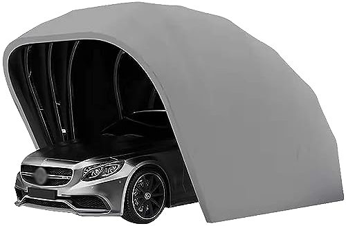 Stainless Steel Mobile Car Tent - Semi-Automatic Folding Telescopic Carport Parking Awning, Durable Rainproof Outdoor Tent Car Cover for Car Parking