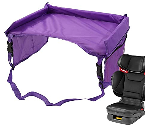 Auto Tisch Rücksitz, Autositzschale Für Kinderreisen, Autositz | Tablett Für Kinder, Road Trip, Aktivitäten, Flugzeug, Road Trip Essentials Aktivitätstisch Mit Organisationstasche Für Kinder
