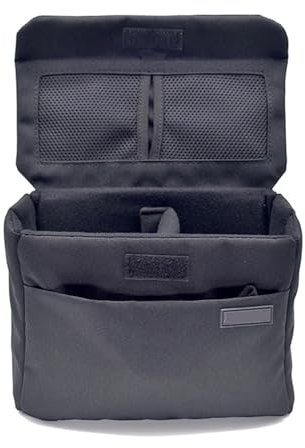JMORCO Fototasche Partition Stoßdämpfe Faltbare gepolsterte Kameratasche Nylon Linsenfälle Verschleißfeste wasserdichte praktische Einlage mit Griff(Black)