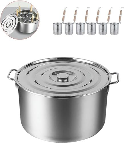 Kitchen Spaghetti Pot, with Divider and Colander Strainer, 3/4/5/6 Holes Pasta Macaroni Dumpling Pots, Commercial Restaurant Large Capacity Cooking Tool
