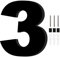 Números Casa Exterior,Numeros para Casa Exterior,Aspecto Flotante,Altura 20 cm/7.87 Pulgadas,Espesor 1 cm/0.39 Pulgadas,Acrílico de Calidad,Resistente al Viento y a la Lluvia,Negro (Numero 3)