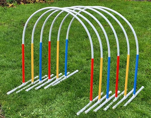 Generisch 6 x Hoopers Bogen mit Ständer (rot,gelb,blau), Fun-Hoopers