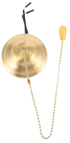 OSALADI Interrupteur à Tirette Pour Lumière Silencieux 10a En Cuivre 72mm or Pour Salle De Bain Et Luminaire Mural Cordon De 30cm Accessoire De Remplacement