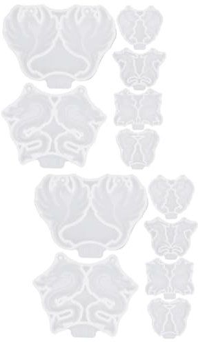 2 Piezas organizadores y almacenamiento pintura epoxica tapa inicio joya resina epoxica molde silicona molde colgante de joyería molde de bricolaje de silicona gel de sílice Tofficu