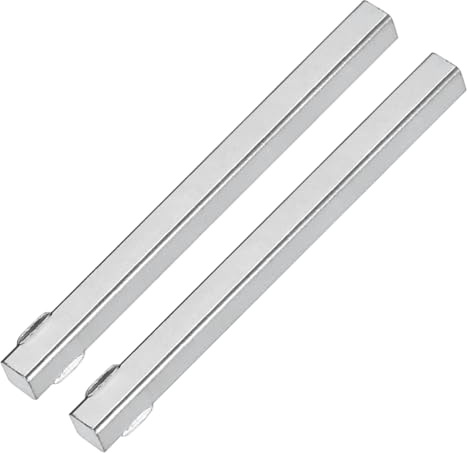 M METERXITY 2-Pack Door Knob Spindle 3.54 x 0.28 in/ 90 x 7 mm Iron | Silver Tone, Square Spindle, Door Lock Replacement Parts, for Window Handles