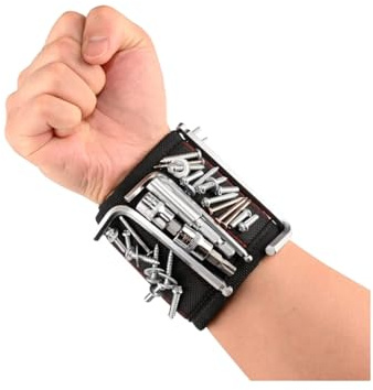 Magnetic Wristband Hand Tools, DIY Gifts for Men with 15 N38 Powerful Magnets, Magnetic Tool Holders Gadgets for Men, Gifts for Carpenter Tool Organisers