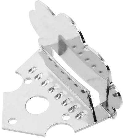Metall Chrom Mandolinen Saitenhalter 60x35mm Wolkenform | Schrauben, Silberfarben Verchromt, für Gitarre und Ukulele, Passend für Proben und Aufnahmen