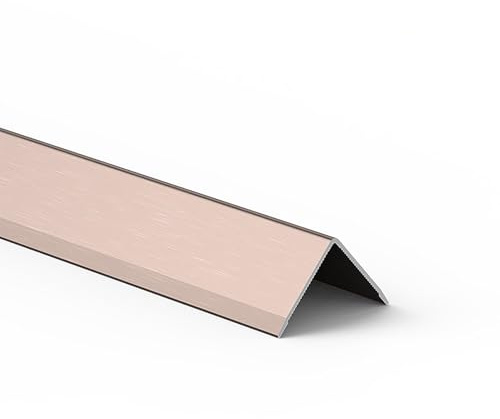 Coayuou Eckenschutzprofil 100cm* 3 Stück Kantenschutz Ecke Gegen Abnutzung Alu Profile Winkelprofil Schutz Für Möbel Und Wandkanten(Gebürstetes Roségold,15 * 15mm)