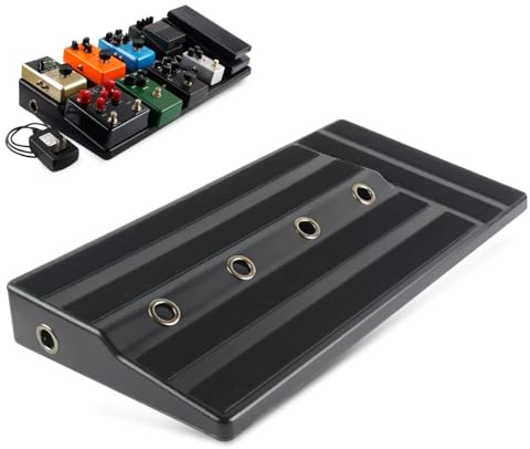 Sosoport Leichtes und Robustes Pedal Board aus Pe für Musiker für Live Auftritte und Proben mit Verstecktem Netzteil und Großer Kapazität