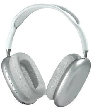 Cuffie wireless over-ear di alta qualità, Bluetooth, cancellazione del rumore, suono stereo, per giochi e sport (bianco)