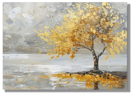 inramat koncept – akustisk bild – ljudabsorberande canvasbild – ljudisolerande bild för kontor, vardagsrum & konferensrum – 60 x 40/90 x 60/120 x 80 cm – tryckt på modern duk