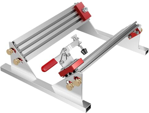 Teksome Drawer Jig Locator,Adjustable Positioning Clamp with 4 Limiters - Metal Woodworking Tool for Right Angle Design Assists