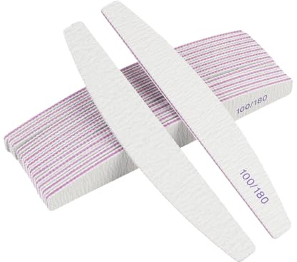 16 PCS Professionelle Nagelfeile, Feile 100/180, Nagelfeilen für Gelnägel, Lime à Ongles Professionnelle, Buffer für Nägel, doppelseitig, waschbar, für Gel Nägel, Naturnägel & Nail Art Zubehör