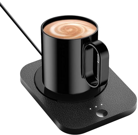 Uoxmiy Mug Warmer for Desk, Coffee Cup Warmer with 50°C / 55°C / 60°C 3-Temp Settings, Automatic Shut Off for Heating Coffee Tea Milk Cocoa Candle