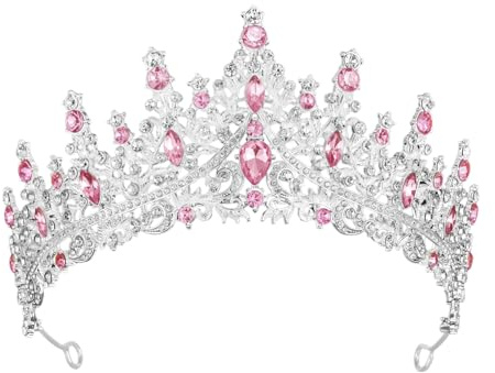 Krone Damen Königin Prinzessin Kostüm Tiara Rapunzel Kostüm Damen Mädchen Kristallkrone Strass Stirnband Prinzessinnenpartys Festzug Hochzeitsfeier Hochzeit Prom Geburtstag