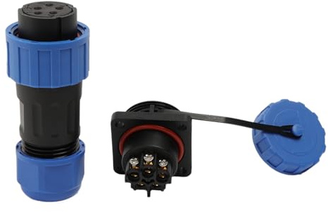 HangTon TY20 5 Pin 10A Aviazione Impermeabile Connettore, Femmina Maschio Presa Spina per Elettrico Dispositivo Esterno 14 AWG Filo