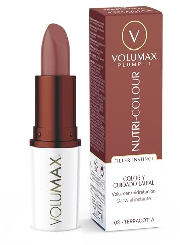 Volumax Plump It Nutri-Colour | Tratamiento Labial Antiedad Reafirmante | Color, Volumen y Cuidado Clínico en un solo Gesto | Color TERRACOTTA 03 | 4gr