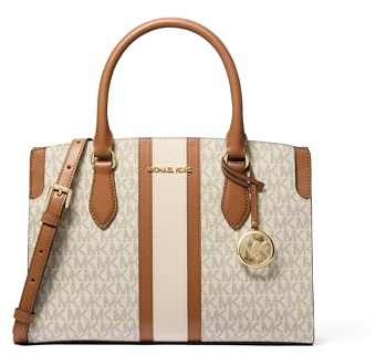 Michael Kors Becca mittelgroße Handtasche mit Streifen und Logo