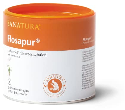 Sanatura Flosapur – 300 g – Indische Flohsamenschalen – hochwertige Ballaststoffquelle – Pulver aus Flohsamenschalen – fein vermahlen – vegan und glutenfrei