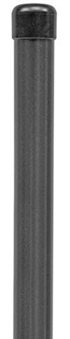Alberts 617516 Poteau de clôture Fix-Clip Pro® | Fixation avec ancres à enfoncer | Phosphaté zinc, plastifié anthracite métallisé | longueur 1225 mm | Ø des colliers 34 mm