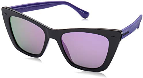 Havaianas Sunglasses Canoa Occhiali da sole, Occhi di gatto, 52, Blk Viol