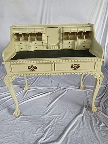 Sekretär Barock Louis Seize Renässans Rokoko Färg: elfenben färger med silver skrivbord toalettbord längd 102 x höjd 108 x bredd 58 cm nr 12