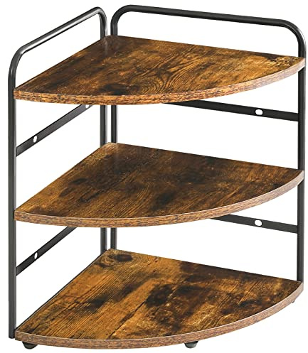 IBUYKE Scaffale Angolare,Organizer da Banco Cucina,Marrone TWJ002H
