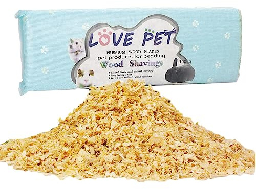 Linsition Sawdust Guinea Pigs | Pet Wood Chips For Guinea,1000g Hamster Cage Bedding Safe Wood Shavings Chinchillas Gerbils Pet Toys