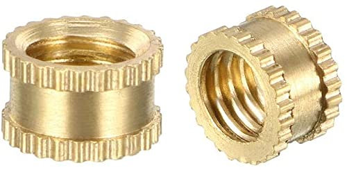 XYWHPGV Insert fileté moleté, M5 x 4 mm (L) x 6,5 mm (OD) Écrous à encastrer en laiton à filetage femelle, lot de 80(4924e 2f7b8 cb6dc 85331 cd184 875cd