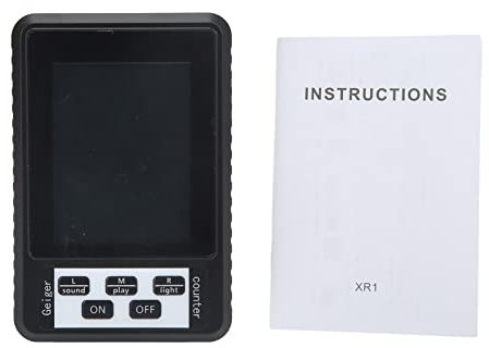 Mavaol Geigerzähler, Beta-Gamma-Röntgenerkennung, Echtzeit-LCD-Anzeige, tragbares Alarmsystem, für die Sicherheit von Industrie-, Labor- und Kernkraftwerken (Black)