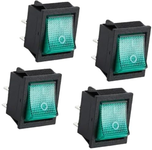 Fazvncv 4 Stück Wippschalter mit LED-Indikatoren Licht Zubehör für einfache Bedienung in verschiedenen elektrischen Schaltungen