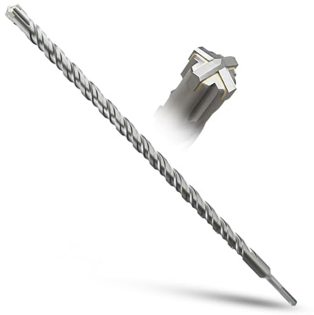 METOTY Foret SDS Plus 20 mm × 460 mm, foret à maçonnerie, foret à béton, pour pierre, béton, pierre naturelle, mur de brique