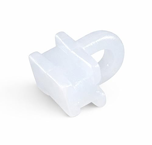 rewagi® 25-1000 Stück - Ösen-Gleiter für Gardinenschienen – 9 mm x 5 mm – Weiß – Kunststoff – Für Innenlauf - Schienen 4 mm – Made in Germany (100)