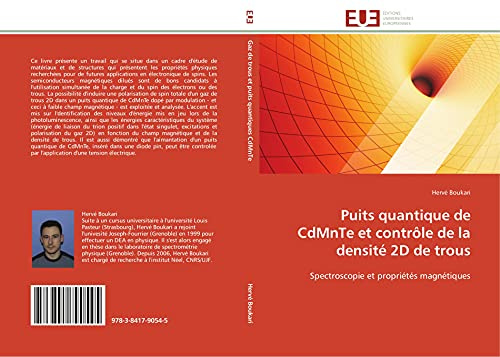 Puits quantique de CdMnTe et contrôle de la densité 2D de trous: Spectroscopie et propriétés magnétiques