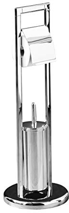 Premier Housewares Porte-rouleau + porte-brosse WC Chrome 76 x 20 x 20 cm